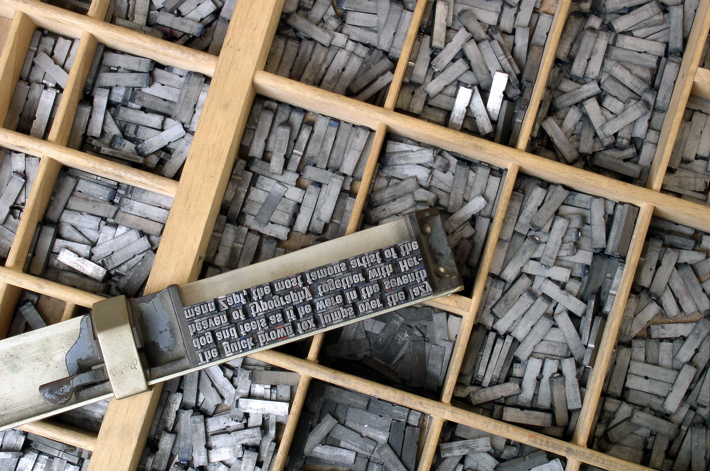 modern sans serif font letters metal
